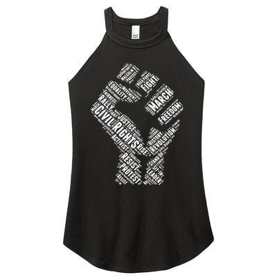 Civil Rights Black Power Fist March For Justice Women's Perfect Tri Rocker Tank