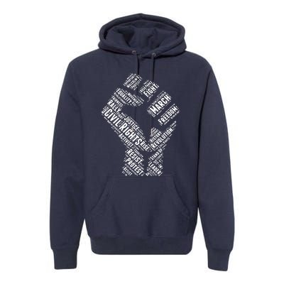 Civil Rights Black Power Fist March For Justice Premium Hoodie