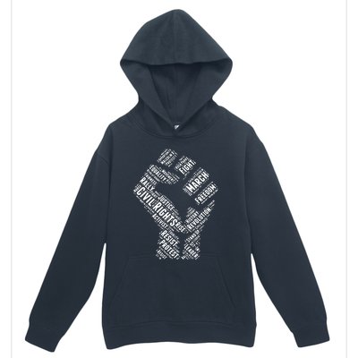 Civil Rights Black Power Fist March For Justice Urban Pullover Hoodie