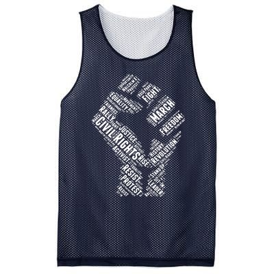 Civil Rights Black Power Fist March For Justice Mesh Reversible Basketball Jersey Tank