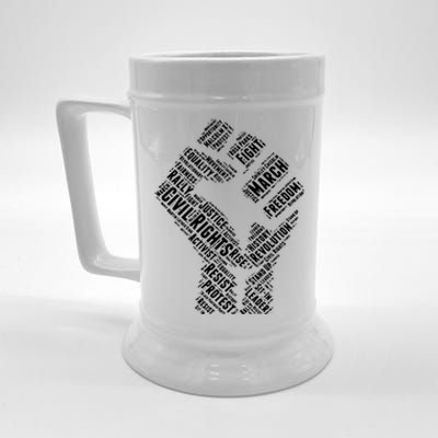 Civil Rights Black Power Fist March For Justice Beer Stein