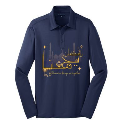 Cool Ramadan Bring Us Together Silk Touch Performance Long Sleeve Polo