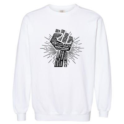 Civil Rights Black Power Fist March For Justice | Black Lives Matter Garment-Dyed Sweatshirt