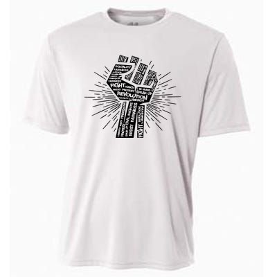 Civil Rights Black Power Fist March For Justice | Black Lives Matter Cooling Performance Crew T-Shirt