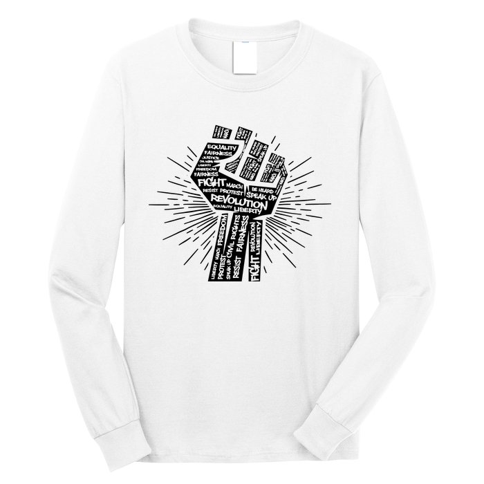 Civil Rights Black Power Fist March For Justice | Black Lives Matter Long Sleeve Shirt