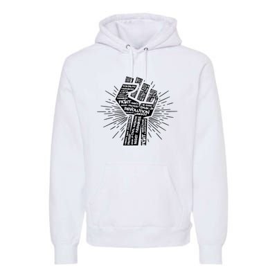 Civil Rights Black Power Fist March For Justice | Black Lives Matter Premium Hoodie