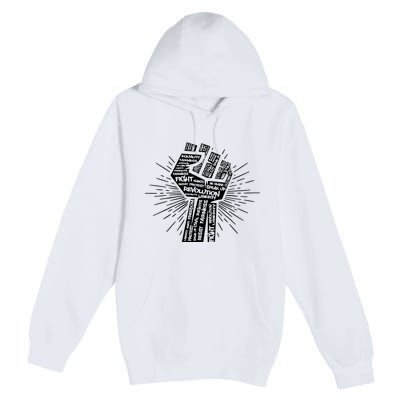 Civil Rights Black Power Fist March For Justice | Black Lives Matter Premium Pullover Hoodie