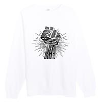 Civil Rights Black Power Fist March For Justice | Black Lives Matter Premium Crewneck Sweatshirt