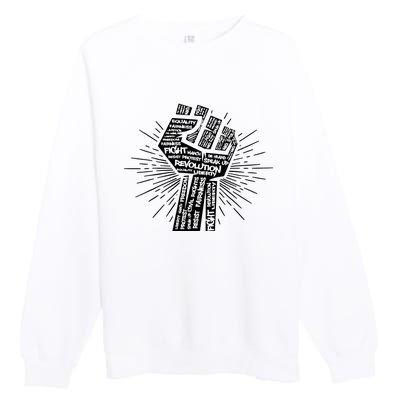 Civil Rights Black Power Fist March For Justice | Black Lives Matter Premium Crewneck Sweatshirt