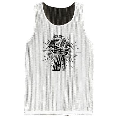 Civil Rights Black Power Fist March For Justice | Black Lives Matter Mesh Reversible Basketball Jersey Tank