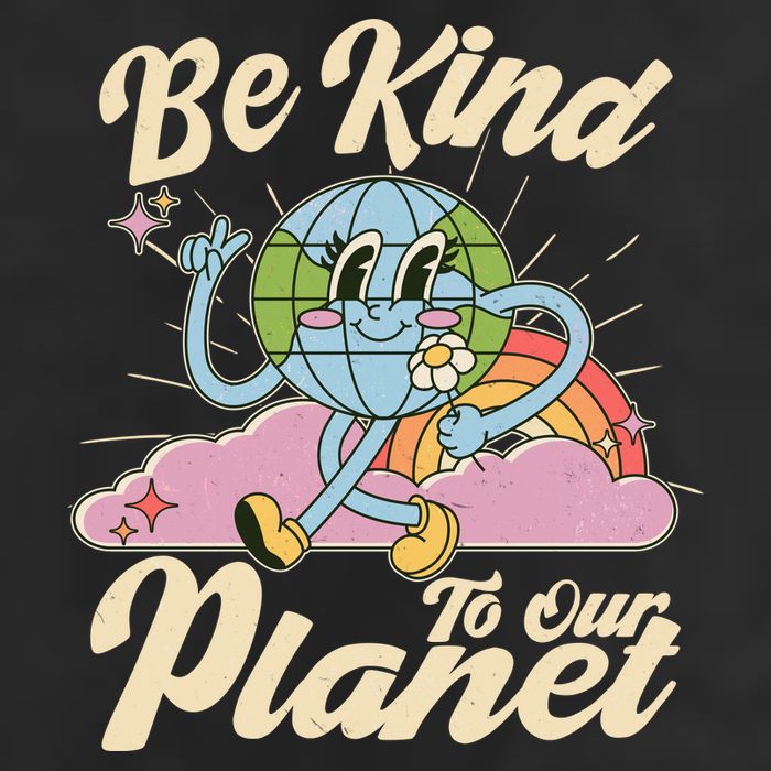 Cute Retro Be Kind To Our Planet Celebrate Earth Day Cool Comfort Performance Bucket Hat