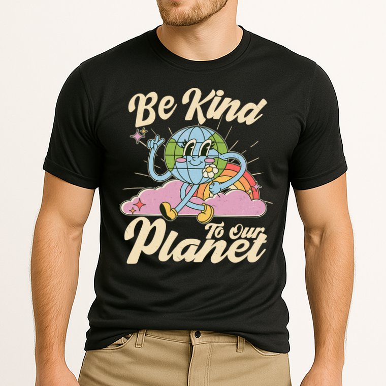 Cute Retro Be Kind To Our Planet Celebrate Earth Day Performance Shirt