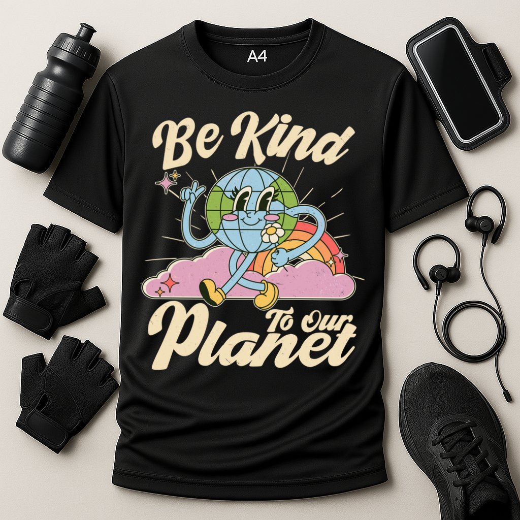 Cute Retro Be Kind To Our Planet Celebrate Earth Day Performance Shirt
