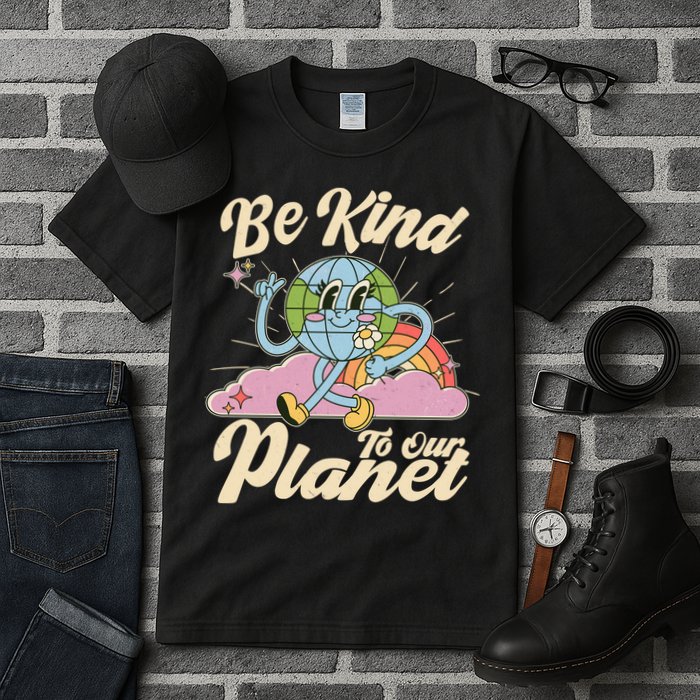 Cute Retro Be Kind To Our Planet Celebrate Earth Day Tall T-Shirt