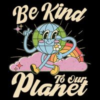 Cute Retro Be Kind To Our Planet Celebrate Earth Day 7-Panel Snapback Hat