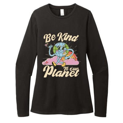 Cute Retro Be Kind To Our Planet Celebrate Earth Day Womens CVC Long Sleeve Shirt