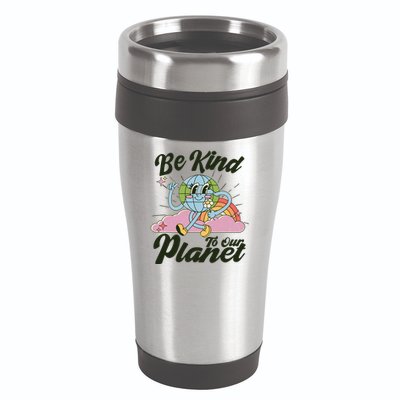 Cute Retro Be Kind To Our Planet Celebrate Earth Day 16oz Travel Tumbler