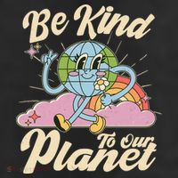 Cute Retro Be Kind To Our Planet Celebrate Earth Day Trucker Hat