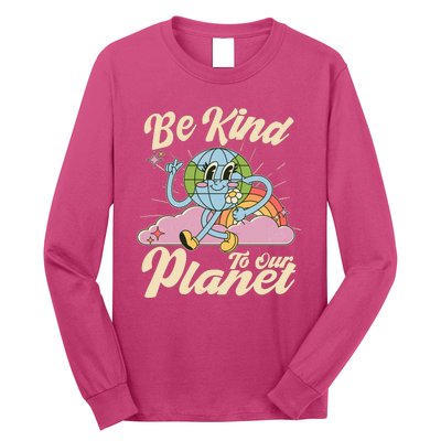 Cute Retro Be Kind To Our Planet Celebrate Earth Day Long Sleeve Shirt