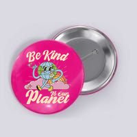 Cute Retro Be Kind To Our Planet Celebrate Earth Day Button