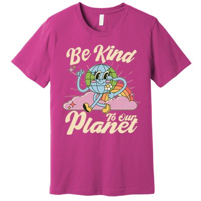 Cute Retro Be Kind To Our Planet Celebrate Earth Day Premium T-Shirt