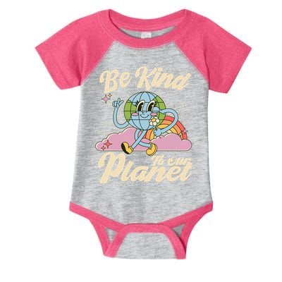 Cute Retro Be Kind To Our Planet Celebrate Earth Day Infant Baby Jersey Bodysuit