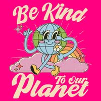 Cute Retro Be Kind To Our Planet Celebrate Earth Day Kids T-Shirt