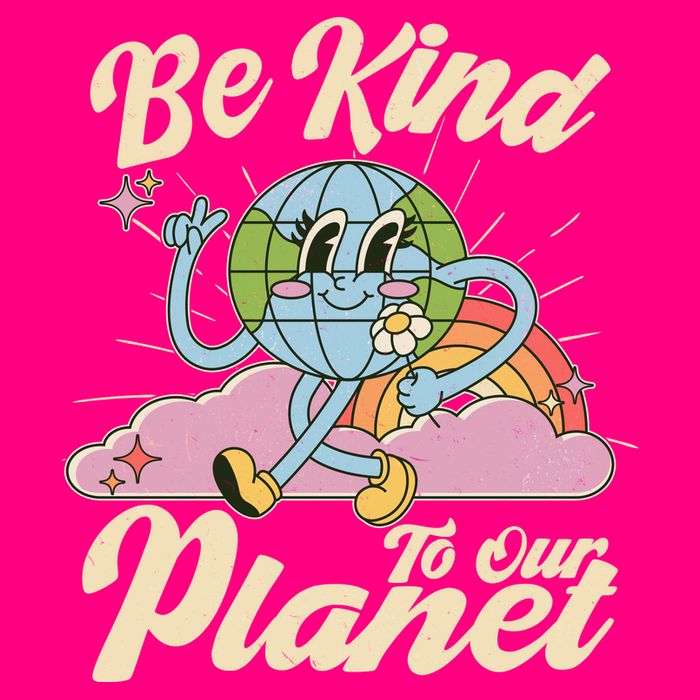 Cute Retro Be Kind To Our Planet Celebrate Earth Day Kids T-Shirt