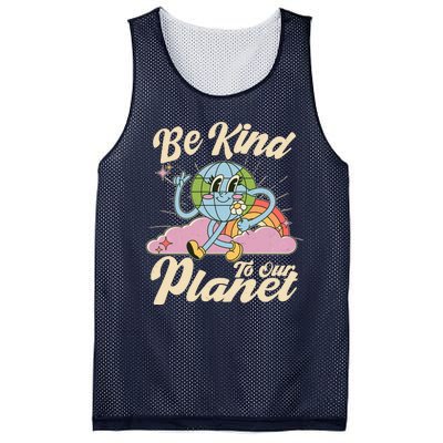 Cute Retro Be Kind To Our Planet Celebrate Earth Day Mesh Reversible Basketball Jersey Tank