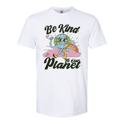 Cute Retro Be Kind To Our Planet Celebrate Earth Day Softstyle® CVC T-Shirt