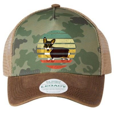 Cute Retro Black Tricolor Pembroke Welsh Corgi Dog Rbtpwc Legacy Tie Dye Trucker Hat