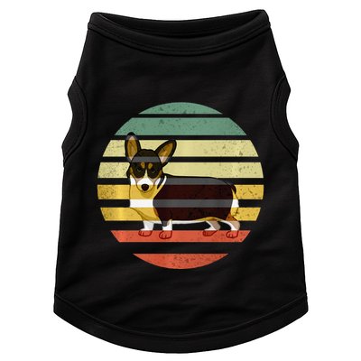 Cute Retro Black Tricolor Pembroke Welsh Corgi Dog Rbtpwc Doggie Tank