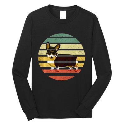 Cute Retro Black Tricolor Pembroke Welsh Corgi Dog Rbtpwc Long Sleeve Shirt