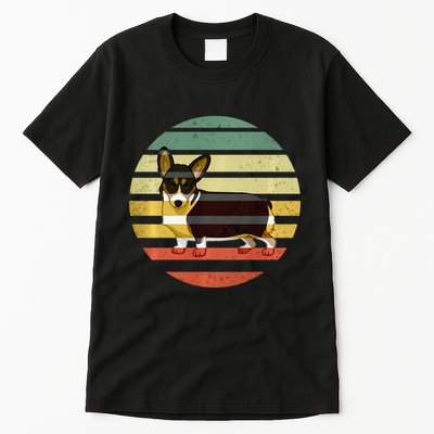 Cute Retro Black Tricolor Pembroke Welsh Corgi Dog Rbtpwc Tall T-Shirt
