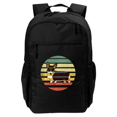 Cute Retro Black Tricolor Pembroke Welsh Corgi Dog Rbtpwc Backpack