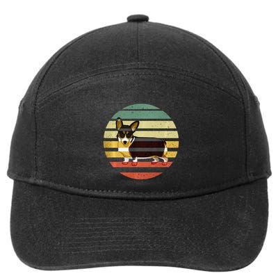 Cute Retro Black Tricolor Pembroke Welsh Corgi Dog Rbtpwc 7-Panel Snapback Hat