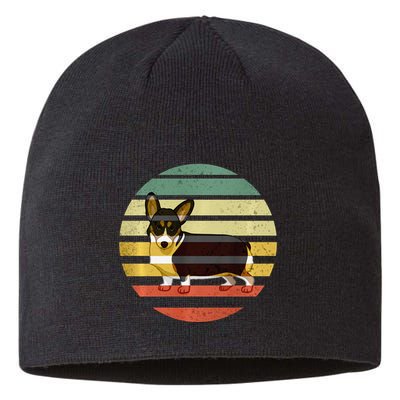 Cute Retro Black Tricolor Pembroke Welsh Corgi Dog Rbtpwc Sustainable Beanie
