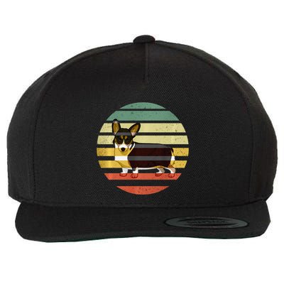 Cute Retro Black Tricolor Pembroke Welsh Corgi Dog Rbtpwc Wool Snapback Cap