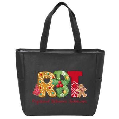 Christmas Registered Behavior Technician Rbt Aba Therapy Zip Tote Bag