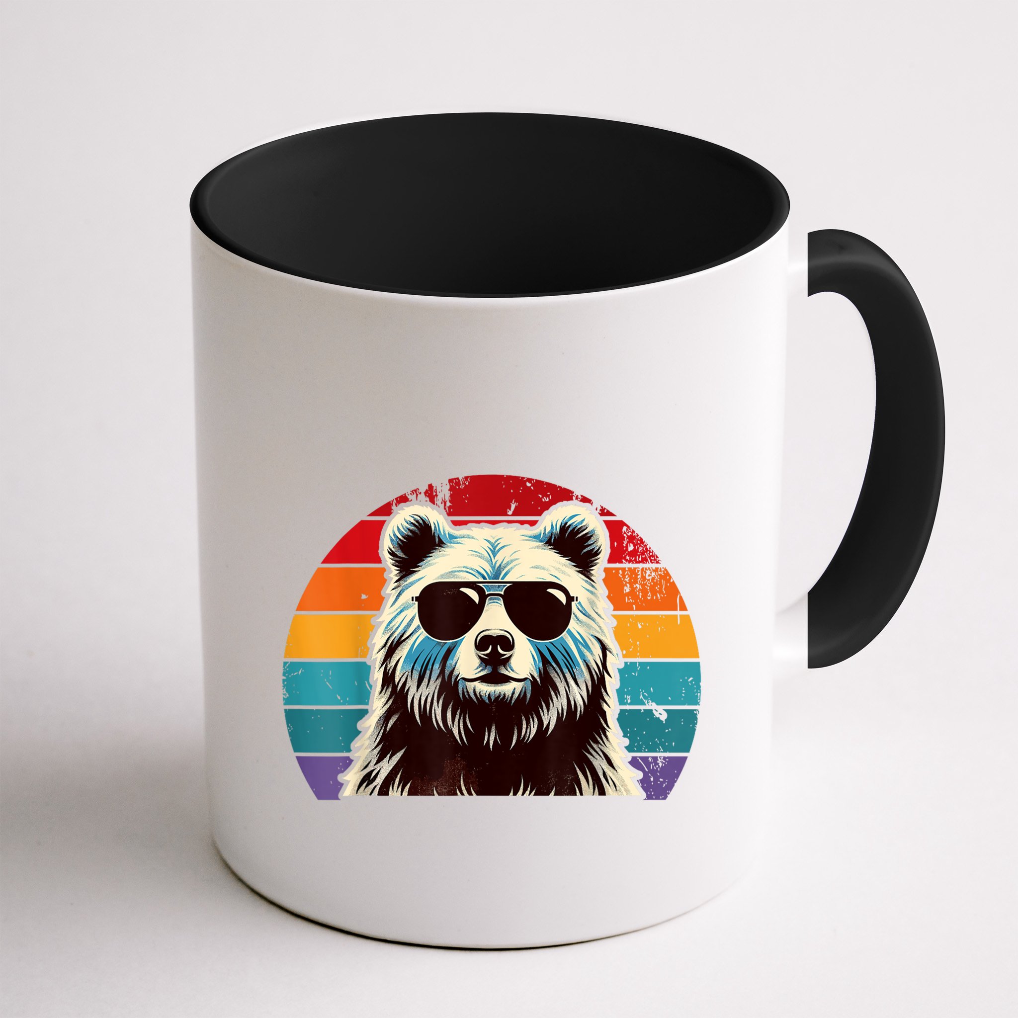 Cool Retro Bear In Sunglasses 70s 80s 90s Novelty Funny Bear Mug