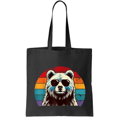 Cool Retro Bear In Sunglasses 70s 80s 90s Novelty Funny Bear Bag