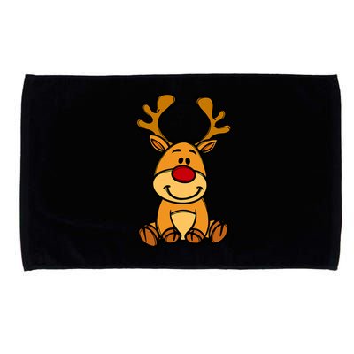 Cute Reindeer Baby Red Nose Christmas Xmas Microfiber Hand Towel