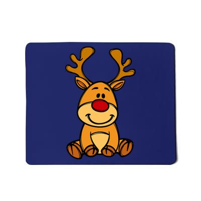 Cute Reindeer Baby Red Nose Christmas Xmas Mousepad