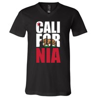 California Republic Bear T V-Neck T-Shirt