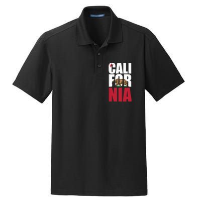 California Republic Bear T Dry Zone Grid Polo