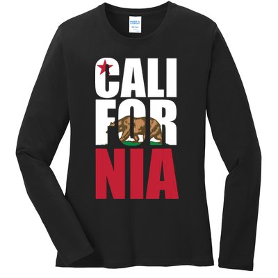 California Republic Bear T Ladies Long Sleeve Shirt