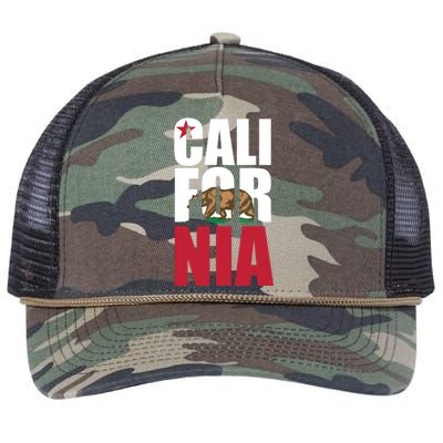 California Republic Bear T Retro Rope Trucker Hat Cap