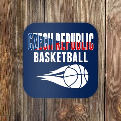 Czech Republic Basketball Lovers Jersey Czech Sport Fans Coaster