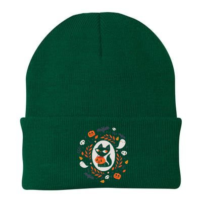 Cute Retro Black Cat Fall Halloween Knit Cap Winter Beanie