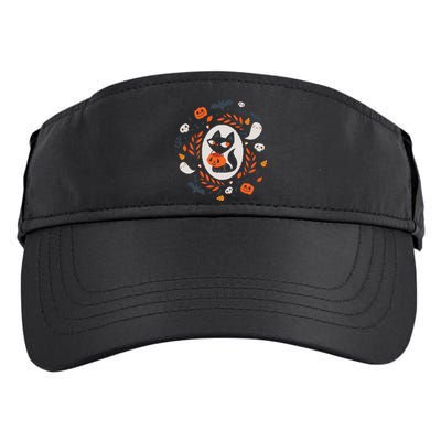 Cute Retro Black Cat Fall Halloween Adult Drive Performance Visor